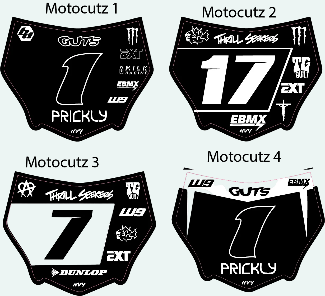 Motocuts Plate Decal